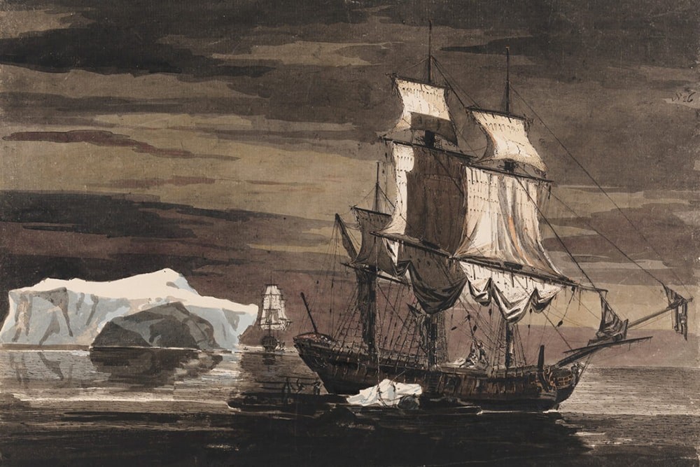 Watercolour of resolution – a famous Antarctic historic ship